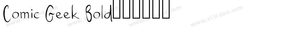 Comic Geek Bold字体转换